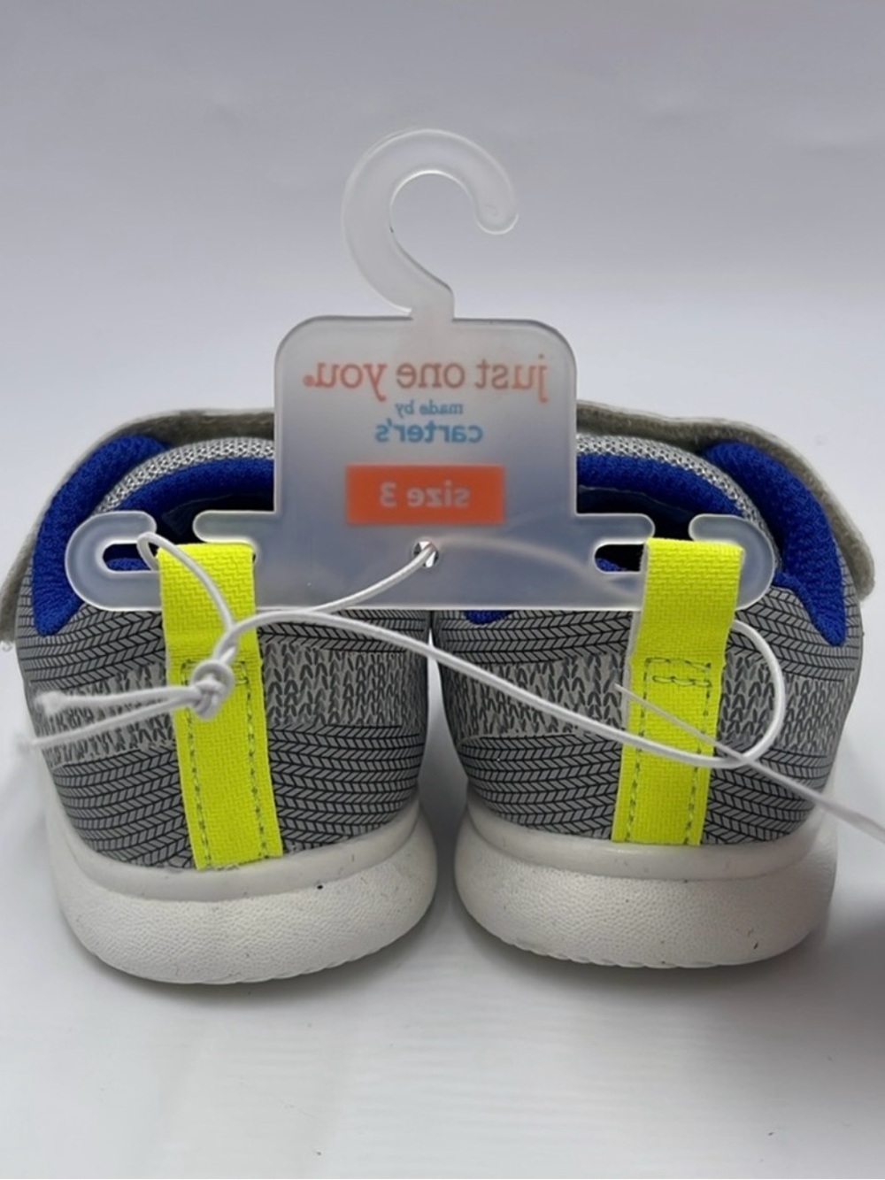 NWT Carter's Grey and Blue Kids Athletic Sneakers size 3 - Picture 2 of 9